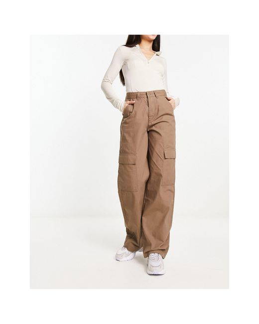 Dr. Denim Donna Cargo Trousers in Natural | Lyst