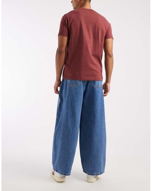 ASOS Blue Oversized baggy Jeans for men