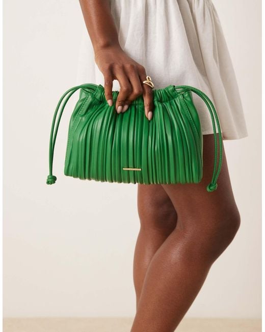Calvin Klein Green Plisse Cross Body Bag