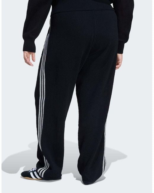 Adidas Originals Black Knitted Crotchet Firebird Track Pants