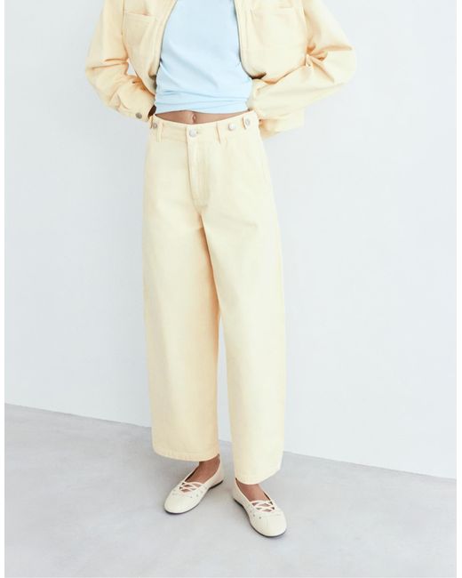 Jean bouffant réglable Pull&Bear en coloris White