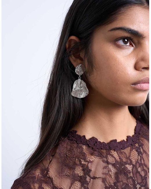 TOPSHOP Brown Portia Drop Earrings