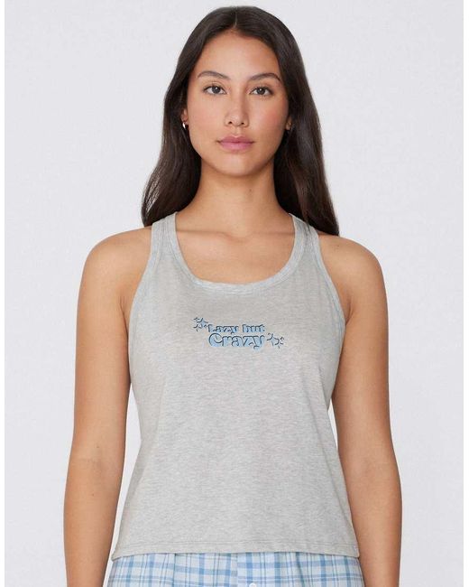 Tezenis White Printed Cotton Camisole