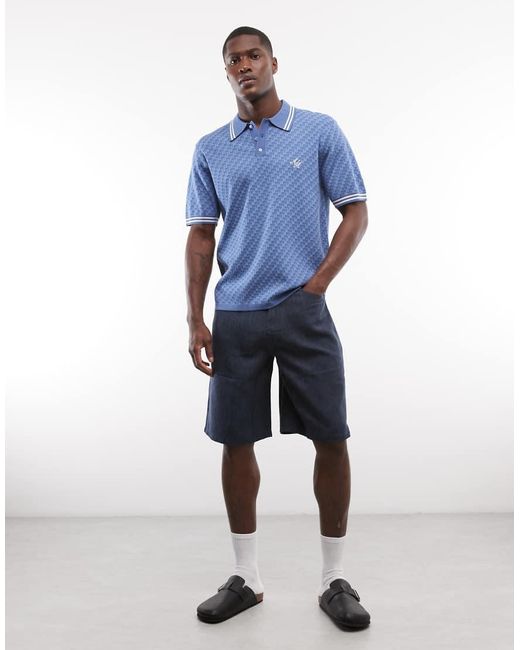 Alma de Ace Blue Rivea Polo Shirt for men