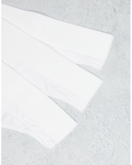 Weekday White Cat Seamless 3 Pack Lingerie Thongs