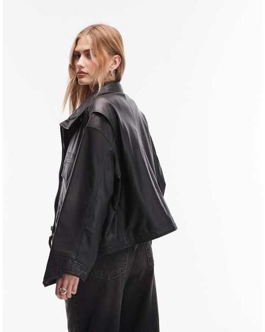 AllSaints Black Clay Leather Jacket