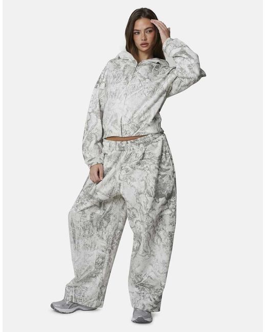 Good For Nothing Gray Baggy Camo Jogger With Embroidered Logo