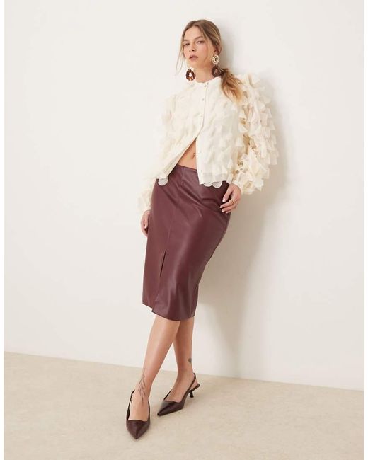 Abercrombie & Fitch Natural Textu Pencil Skirt