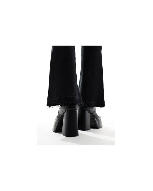 Stivali con tacco alto e plateau di ASOS in Black da Uomo