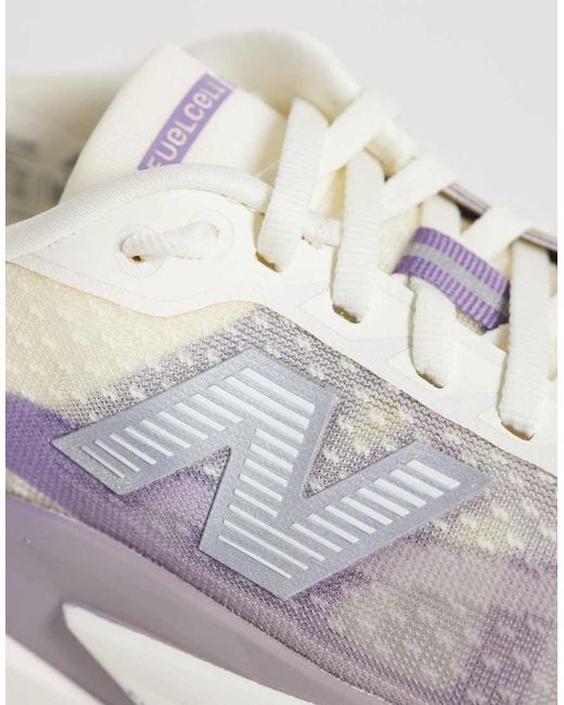 New Balance White Fuelcell Rebel V5 Womens Running Trainers