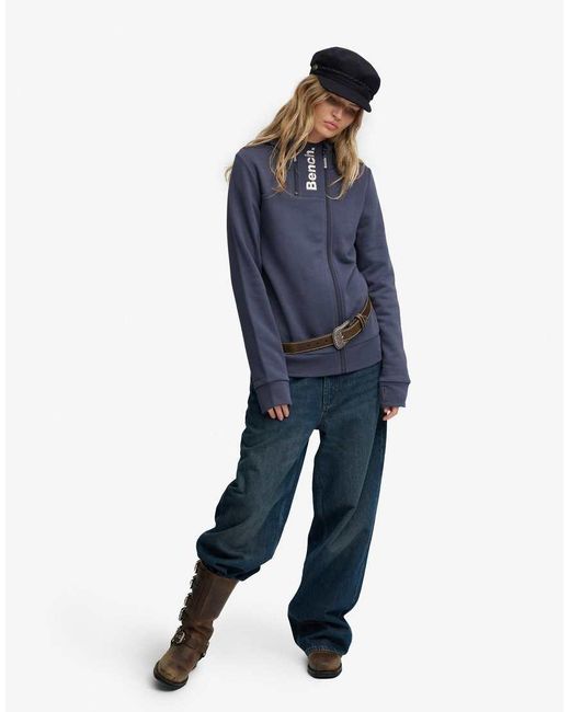 Bench x Superdry & Co Blue Double Zip Hoodie