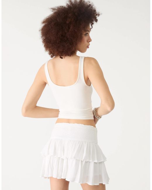 Stradivarius White Polyamide T-shirt