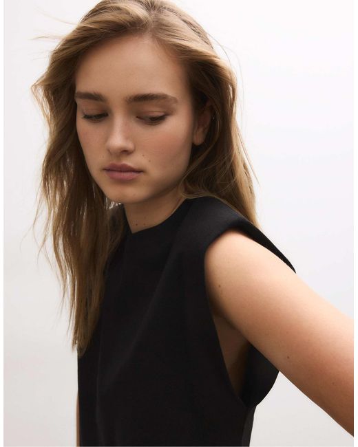 Stradivarius Black – basic-t-shirt