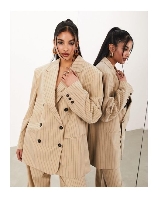 ASOS White Double Breasted Mansy Blazer Co-ord