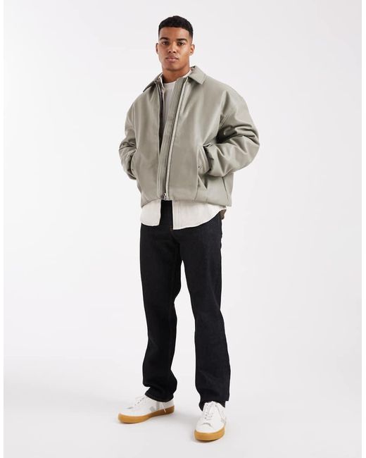 ASOS Gray Bomber Jacket for men