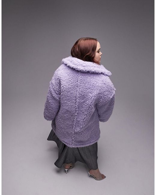 Topshop purple deals fur coat
