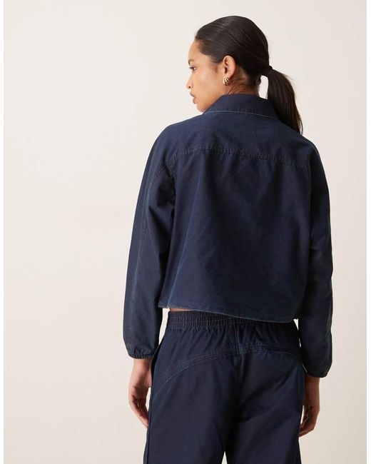 Calvin Klein Blue Denim Nylon Jacket Co-Ord