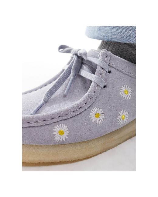Clarks Blue Wallabee Flower Shoes