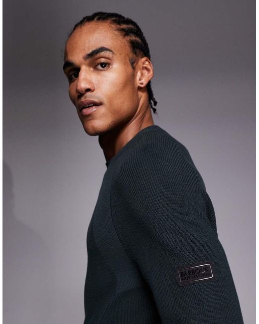 Barbour Blue Monmouth Crewneck Jumper for men