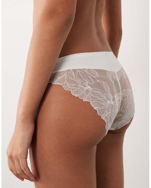 Calvin Klein Brown Perfectly Fit Lace Bikini Briefs