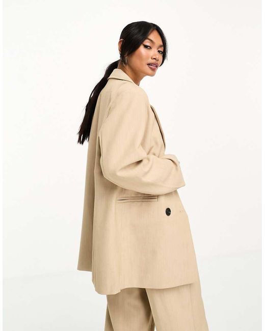 Y.A.S Natural Tailored Double Breasted Blazer Co-Ord
