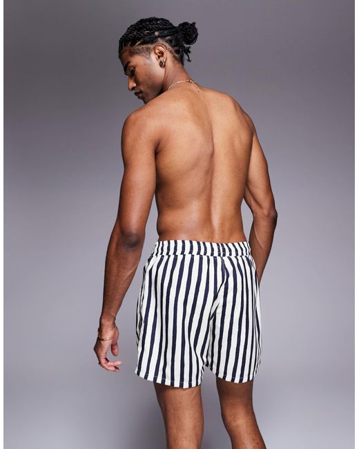 ASOS – halblange badeshorts in Blue für Herren