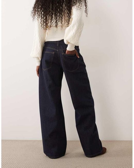 Abercrombie & Fitch Blue Curve Love Low Rise Loose Jeans