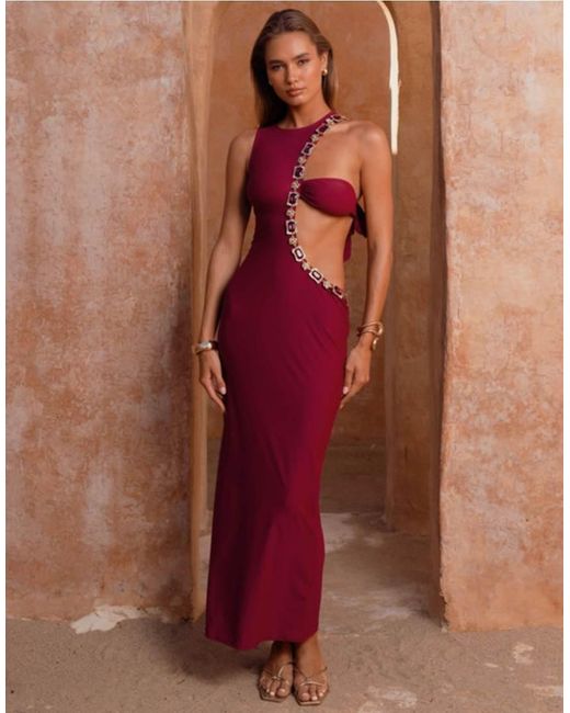 Moda Minx Brown Cayenne Bandeau Maxi Dress