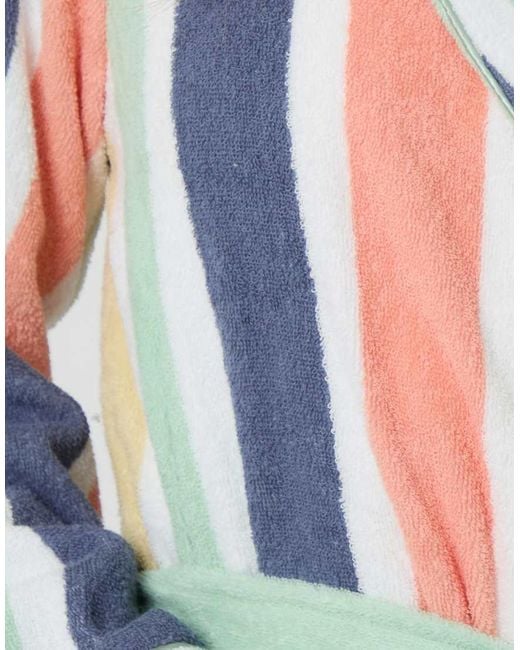 Threadbare White Towelling Midi Dressing Gown