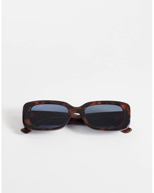 Mango Blue Rectangular Frame Sunglasses