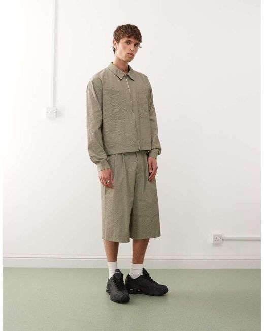 Collusion Natural Tailored Bomber Jacket for men