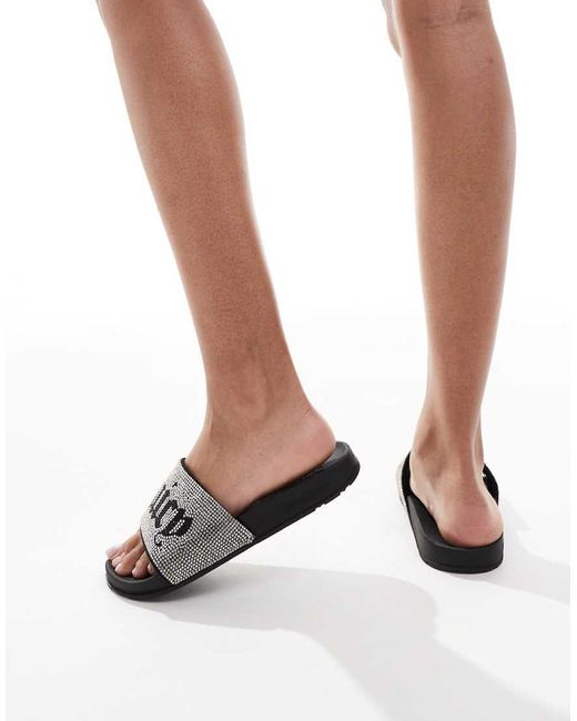 Juicy Couture Black Donna Diamante Slider