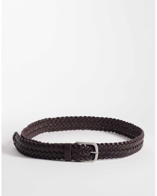 Jack & Jones Brown Braided Belt for men
