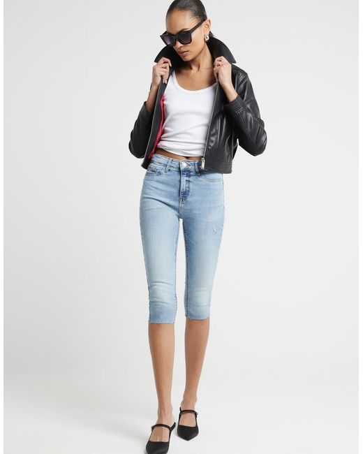 River Island Bum Sculpt Crop Molly Skinny Jeans in Blue Lyst UK