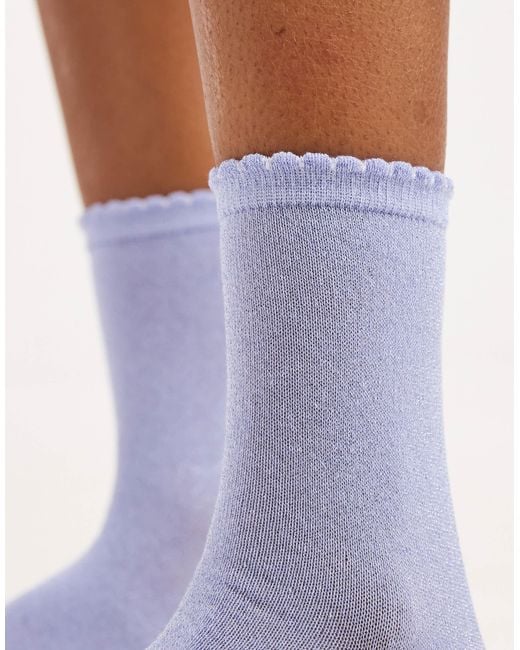 Pieces Purple Glitter Socks