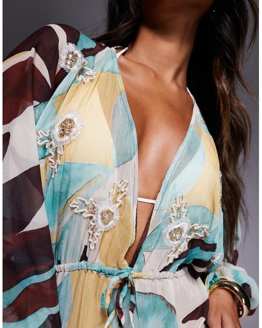 River Island Gray Kaftan
