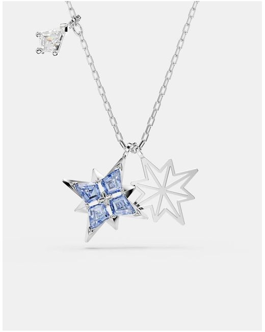 Swarovski White Symbolica Pendant, Star, Rhodium Plated