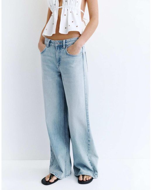Jean ample oversize - ciel Pull&Bear en coloris Blue