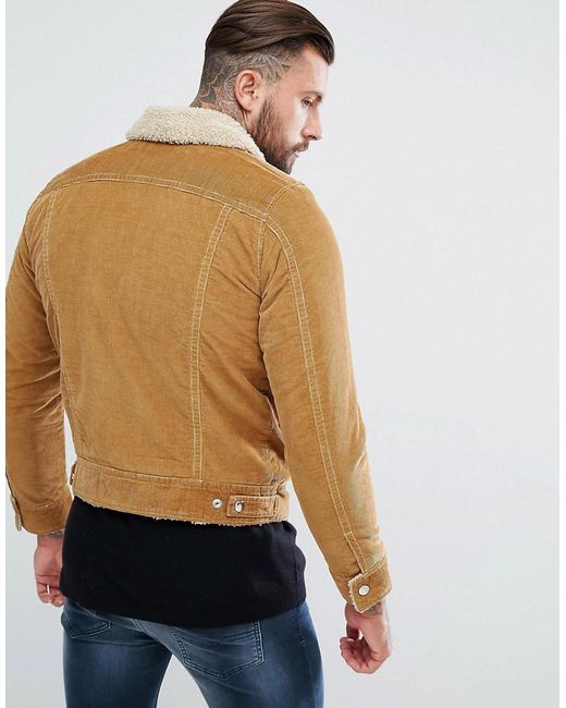 DIESEL Denim Cord Sherpa Trucker Jacket 