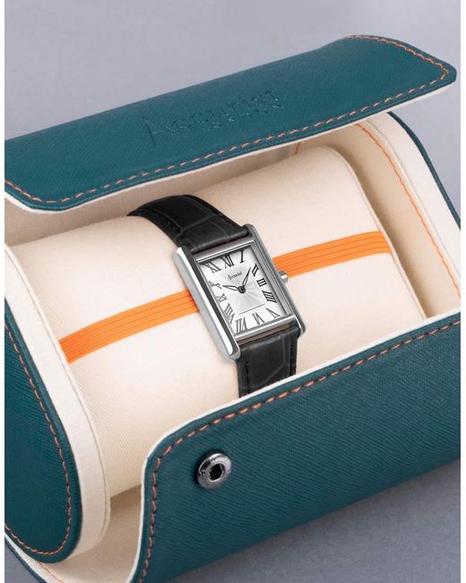 Accurist White Ladies Rectangle Watch