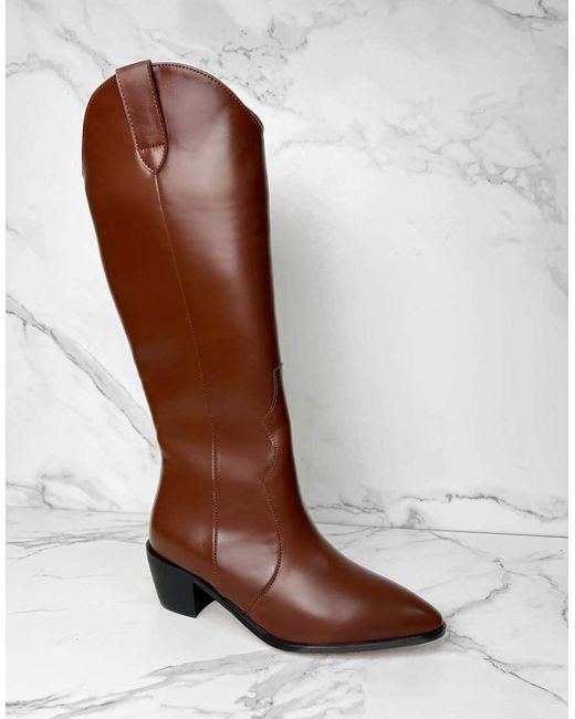 GIA STUDIOS Brown Cowboy Western Boots