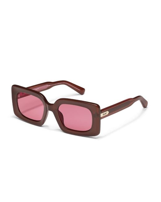 Quay Blue Quay Talk Show Rectangle Sunglasses