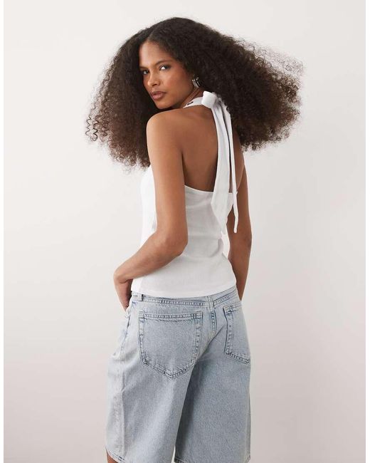 ASOS Top Met Halternek, Oogjes En Studs in het Black