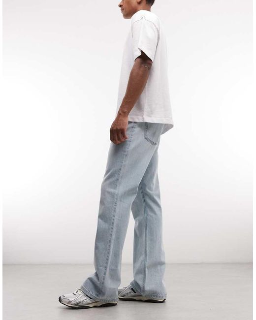 Weekday Blue Mercury Relaxed Bootcut Flare Jeans for men