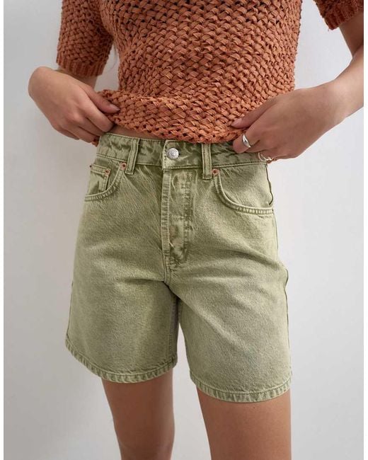 TOPSHOP Multicolor Denim Editor Shorts
