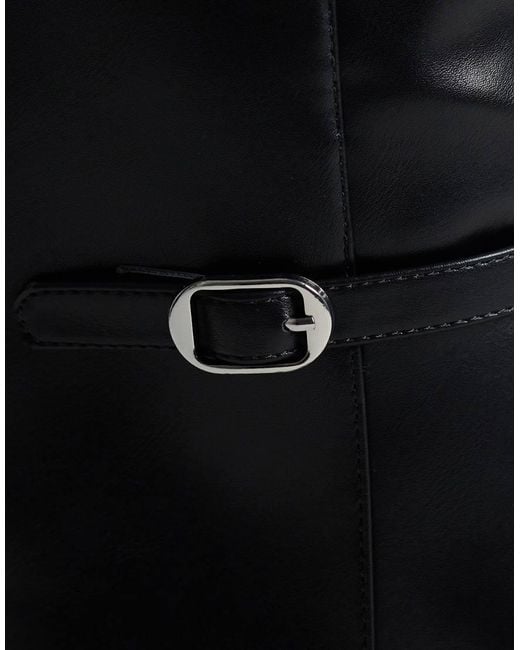 Glamorous Black Riding Knee Boots With Buckle
