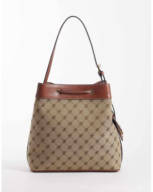 Mango Brown Monogram Bucket Bag