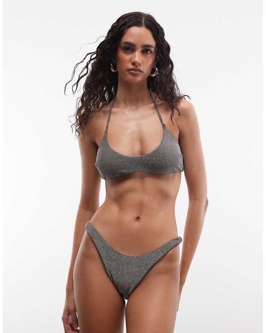 Weekday Gray Halter Bikini Top