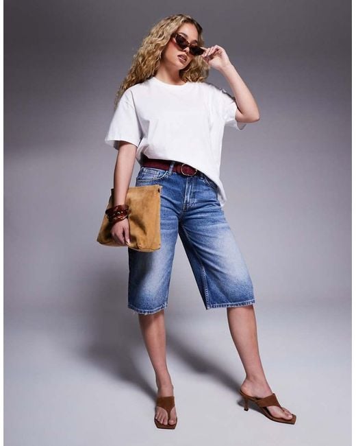 River Island Blue Denim Jorts