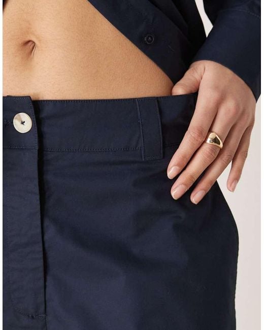 ASOS Blue Clean Wide Leg Culottes Co-ord